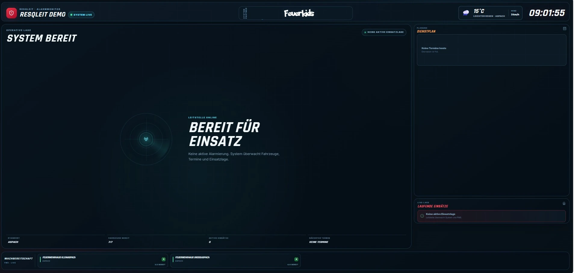 Einsatzmonitor in ResQLeit